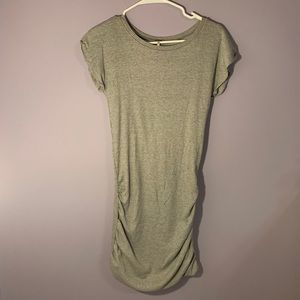 Poof Ribbed Short Sleeve Fitted Dress